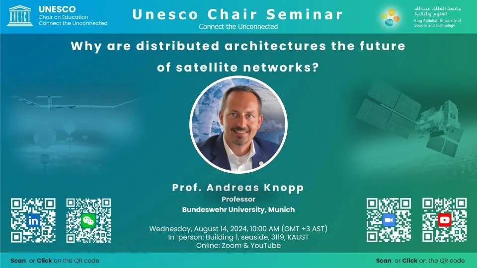 UNESCO chair seminar: Why are distributed architectures the future of satellite networks?